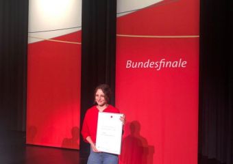 Bundesfinaldebatte 2019: Emma de Bourdeille, Siegerin der Altersgruppe I